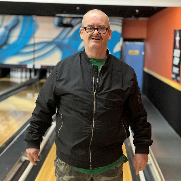 David at the bowling alley.