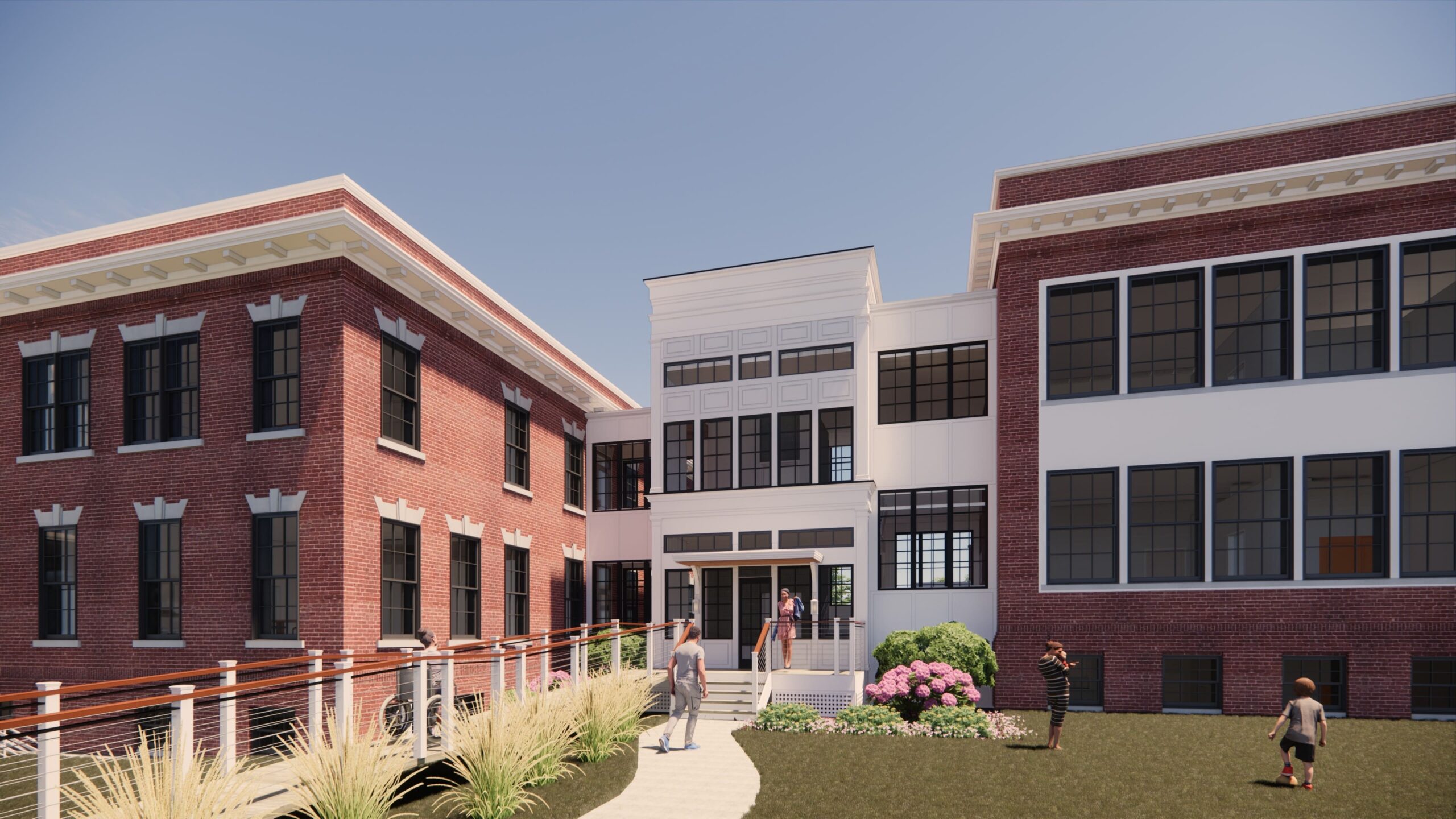 Exterior view of the new rental housing for veterans and families