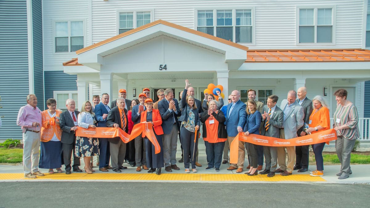 Photo of the Champlin Place Rochester Apartment ribbon cutting in Rochester, NH.