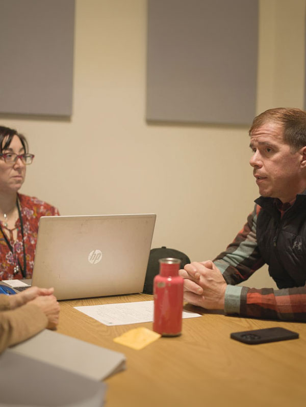 Veterans count client talking to care coordinators